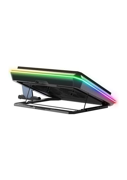 Gaming GT200 Laptop Soğutucu Notebook Stand, 3000 Rpm,10 Rgb Işık Kontrolü, 15.6-17 Inch, Hız Kontrolü, 2 Büyük Fan,telefon Standı, 1 Type-C Usb,1 USB fiyatları