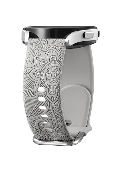 20MM Akıllı Saat Modelleri Için Çiçek Işlemeli Yumuşak Silikon Kordon Galaxy Watch 7/6/5/4/fe Serisi (40MM/44MM) Watch 6/4 Classic (47MM/43MM/42MM) ve Watch 5 Pro 45MM Ile Uyumlu fiyatları