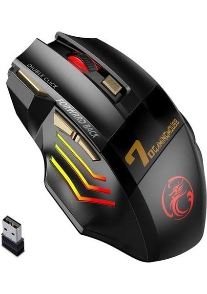 Imice Gw-X7 7 Tuşlu Sessiz 2.4g Wireless Bluetoothlu Şarj Edilebilir Kablosuz Gaming Mouse