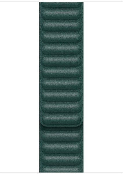 Apple Watch Series 6 44MM Için Kordon Leather Link Band Koyu Yeşil [watch Series 6 44MM ile Uyumlu Kordon - Koyu Yeşil]