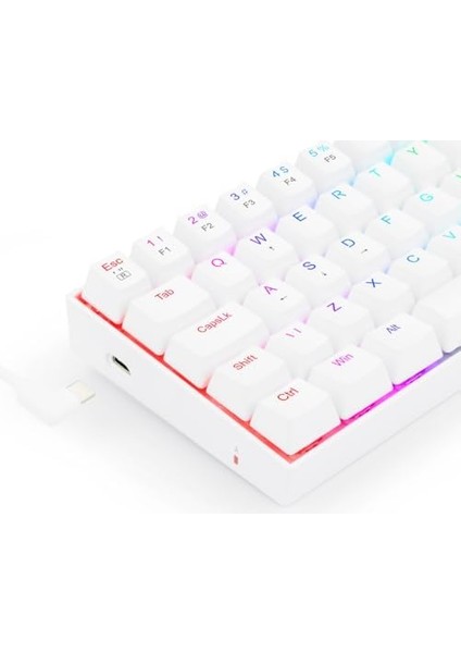 K630W-RGB Dragonborn%60 Türkçe Q Blue Switch Beyaz Mekanik Kablolu Oyuncu Klavyesi fiyatları