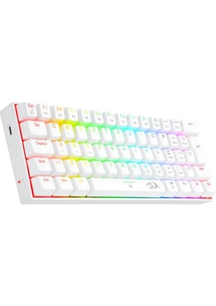 K630W-RGB Dragonborn%60 Türkçe Q Blue Switch Beyaz Mekanik Kablolu Oyuncu Klavyesi modelleri