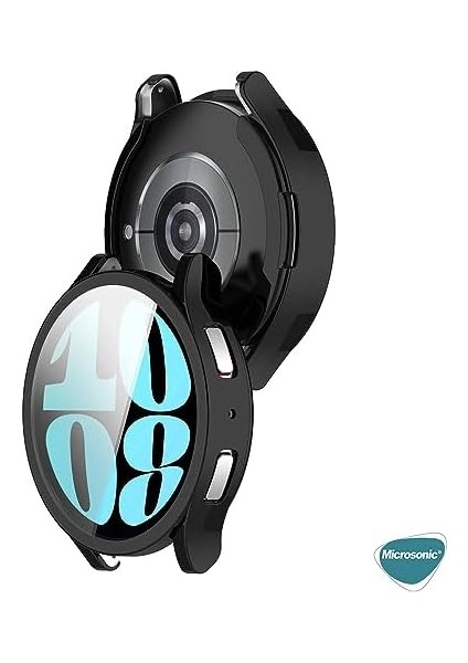 Samsung Galaxy Watch 7 40MM Için Kılıf Ekranı Tam Kaplayan 360 Full Round Soft Silicone Siyah [galaxy Watch 7 40MM ile Uyumlu Kılıf - Siyah]