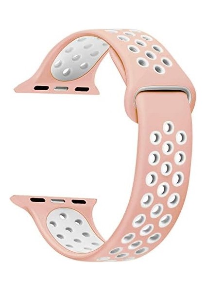 Apple Watch Series 4 40MM Için Kordon Rainbow Band Pembe Beyaz modelleri