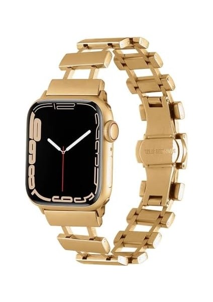 Apple Ile Uyumlu Watch 42MM Krd-96 Metal Kordon Starlight fiyatları