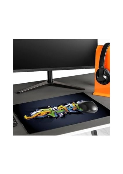 Grafiti Tasarımlı Tasarımlı 40X30 Mousepad - Mouse Pad - Fare Altlığı