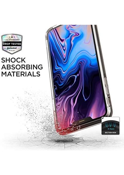 Design VRS94130 iPhone Xs Max Crystal Bumper Kılıf, Metal Black