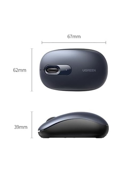 2400DPI 2.4ghz Wireless Kablosuz Sessiz Mouse Yeşil