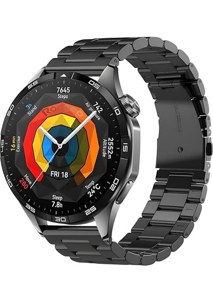 Bakla Model 22MM Çelik Kordon Huawei ile Uyumlu Watch Gt5/gt5 Pro/gt4/watch 4 Pro/gt3/gt3 Pro/gt2/gt2 Pro 46MM Için Katlanır Toka Mekanizmalı Paslanma Yapmayan Kayış modelleri