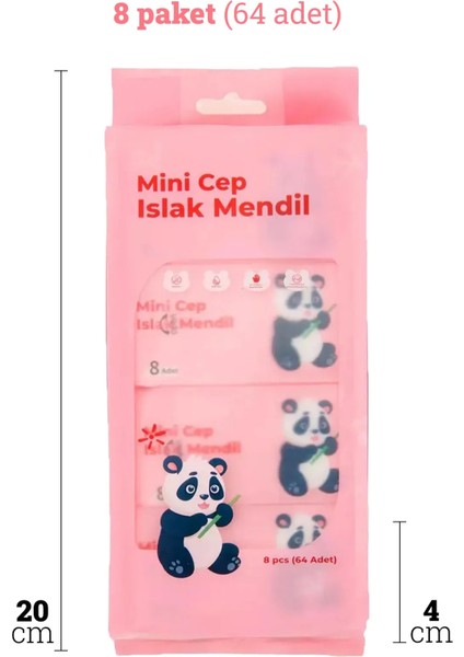 Minik Paket Islak Mendil (8x8'li) modelleri