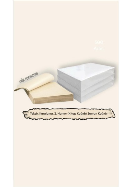 Kitap Teksir Saman Kağıt modelleri