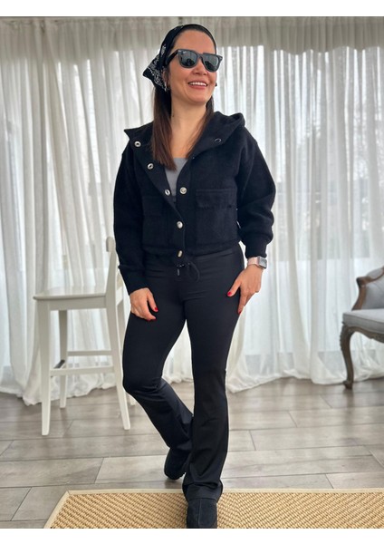 Zra Yumoş Kapüşonlu Hırka & Ceket