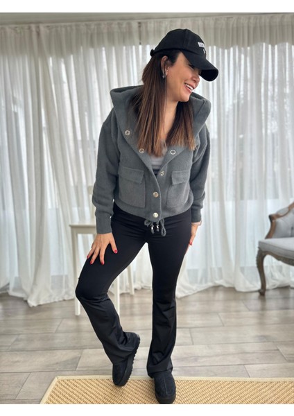 Zra Yumoş Kapüşonlu Hırka & Ceket