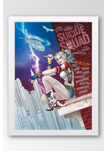 Harley Quinn Çerçeveli Tablo - Suicide Squad Film Posteri Tablo
