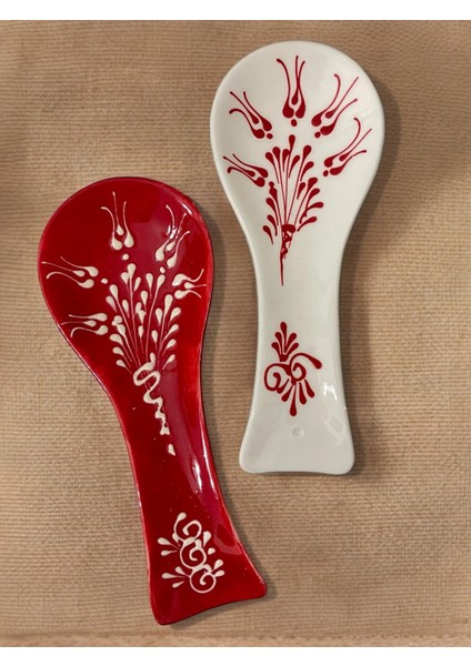 Dekoratif Tasarım Kirli Kaşık Altlığı, Kaşıklık, Çini / Seramik Tamamen El Yapımı indirimleri