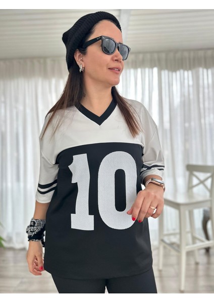 Arb V Yaka Coton Forma T-Shirt fırsatları
