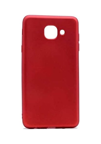 Galaxy J7 Max Uyumlu Mat Yumuşak Silikon Kılıf (Kırmızı)