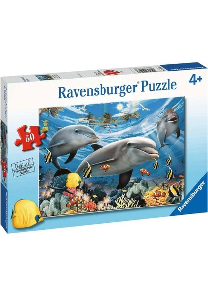 95933 Yunuslar Puzzle, 60 Parça, Çok Renkli