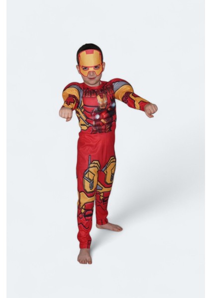 Kaslı Demir Adam Ironman Kaslı Dolgulu Çocuk Kostüm Maskeli fırsatları