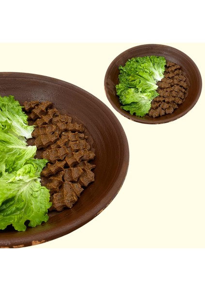 El Yapımı Toprak Çiğ Köfte Tepsisi-Güveci-Tavası Büyük Boy 43 cm