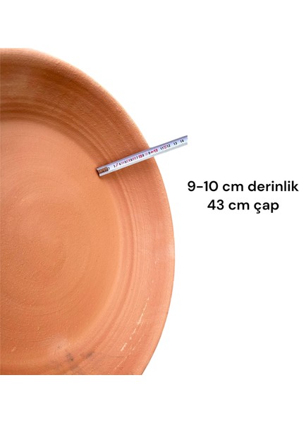 El Yapımı Toprak Çiğ Köfte Tepsisi-Güveci-Tavası Büyük Boy 43 cm indirimleri