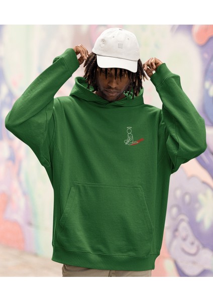 Gölgesi Şeytan Olan Melek Baskılı Erkek Sweatshirt