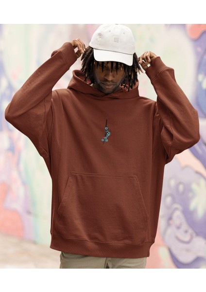 Çiçekli Kılıç Erkek Hoodie