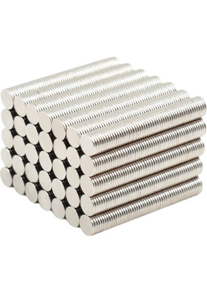 50 Adet 8X1MM Yuvarlak Neodyum Mıknatıs Magnet, Buzdolabı Magneti Mıknatısı