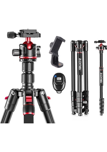 Q200 Profesyonel Tripod/monopod- Alüminyum Gövde Yapısı 200 cm Uzunluk (Ball Head)