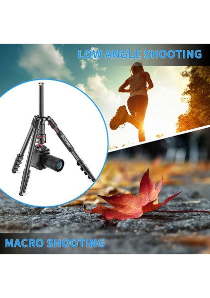 Q200 Profesyonel Tripod/monopod- Alüminyum Gövde Yapısı 200 cm Uzunluk (Ball Head)