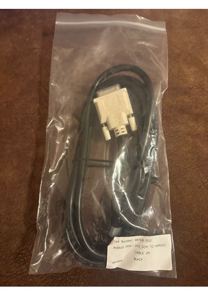 HDMI To DVI 2 Metre Siyah Kablo (Hdmı DVI 18+1 Kablo) (2251=12002)