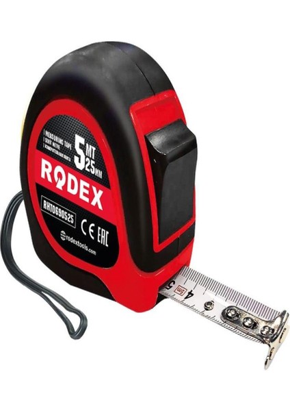 Rodex Şerit Metre Mıknatıslı 10M*25MM KKM1025