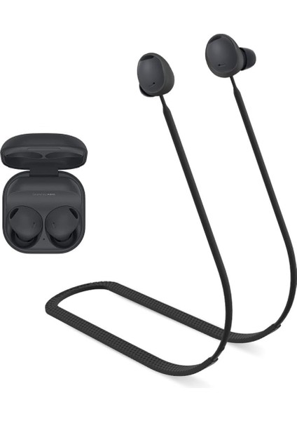 Ipi Siyah Aksesuarları Boyun Karşı Kulaklık Spor Kaybolmaya Kaymaz Tasarım Silikon Özel Yumuşak Güçlü ile Uyumlu Buds2 Pro ile Uyumlu/galaxy Galaxy Buds2 Samsung Yeni