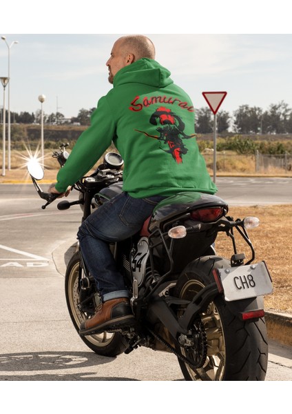 Erkek Samurai Baskılı Sweatshirt