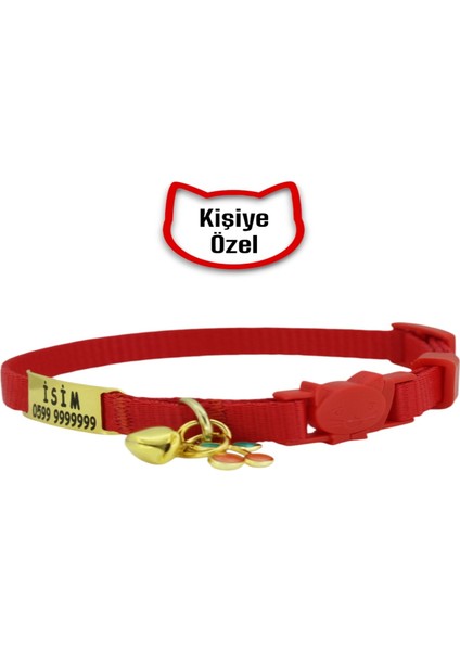 İsimli, Güvenlik Kilitli Kedi Tasması- , İsimlikli Kedi Tasması, Kedi Künyesi, Safety Click