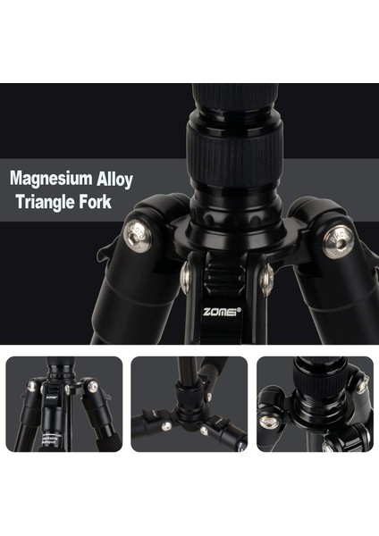 Q666 Profesyonel Tripod & Monopod-13 kg Taşıma Kapasitesi-Çanta/telefon Tutucu ve Kumanda