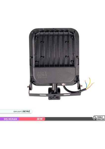 ACK 30 Watt Hareket Sensörlü LED Projektör 3360 Lümen Fotoselli
