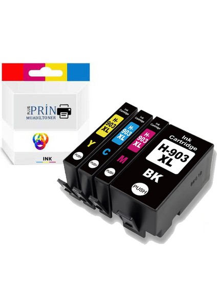 Hp 903XL / Hp Officejet Pro 6950 Yüksek Kapasiteli Muadil Kartuş Seti