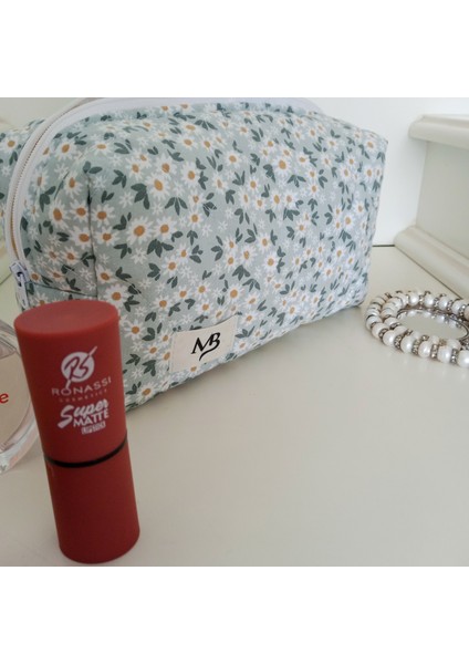 Bahar Papatyası Makyaj Çantası - Büyük Boy indirimleri