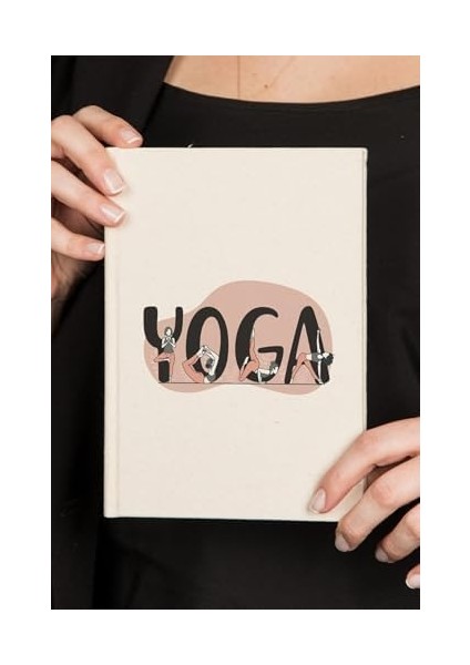 Yoga Eğitmenine 100 Yaprak (200 Sayfa) Çizgisiz Kanvas Defter - Not Defteri