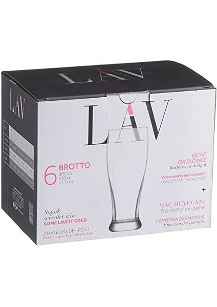 Brotto 6'lı Bira Bardağı