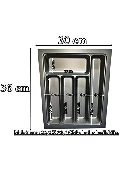 Çekmece İçi Antrasit Kaşıklık Maket Bıçağı Hediyeli (26,5 X 32,5 Cm'e Kadar Kesilebilir) modelleri