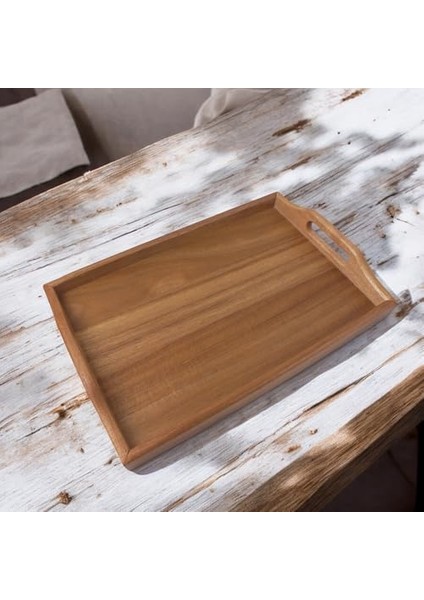 Akasya Dikdörtgen Sunum Tepsi 33X22X5 Cm, Akasya Sofra Tepsisi, Bambu Çay Tesisi, Akasya Tepsi, Akasya Sunum Tepsi fiyatları