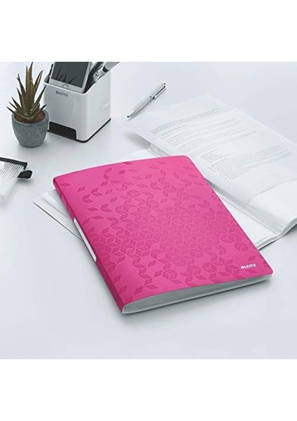 Wow A4 Sunum Dosyası, Metalik Pembe, 20 Şeffaf Poşetli, 40 A4 Sayfa Kapasiteli, 46310023 modelleri