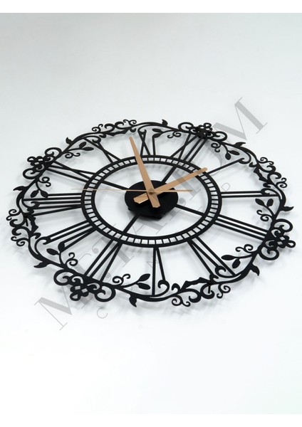 Dekoratif Roma Rakamlı Ferforje Metal Duvar Saati 60X60CM modelleri