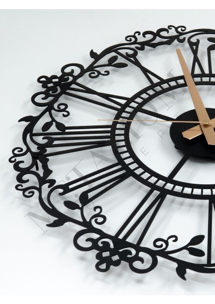 Dekoratif Roma Rakamlı Ferforje Metal Duvar Saati 60X60CM fırsatları