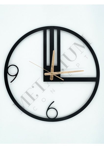 Dekoratif Sessiz Siyah Metal Duvar Saati 60X60CM fiyatları