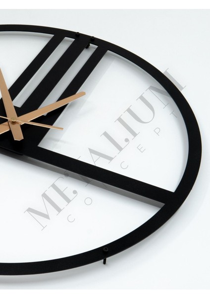 Dekoratif Sessiz Siyah Metal Duvar Saati 60X60CM indirimleri