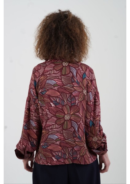 Vintage Floral Boyundan Bağlamalı Gömlek fırsatları