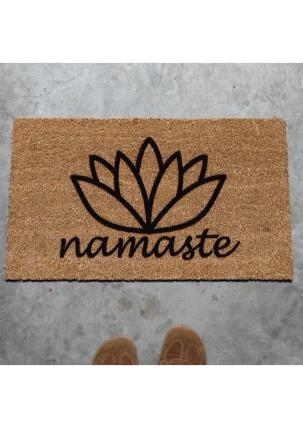 Namaste Lotus 70X40 cm Kapı Önü Koko Kıl Paspas